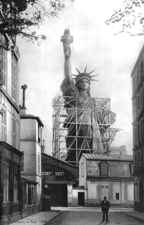 bastion-official:historium: Statue of Liberty in France prior to being disassembled and shipped to