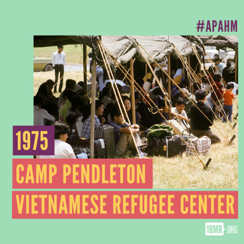 Camp Pendleton in California was a US refugee camp set up as North Vietnamese forces overtook Saigon