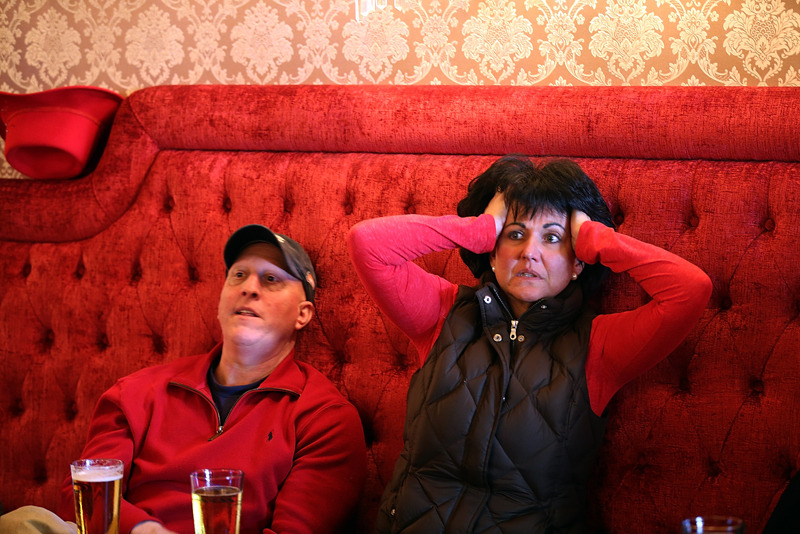 I love this photo that my friend Justin Sullivan shot at a bar in San Francisco last night of 49ers fans watching the Super Bowl. (Justin Sullivan/Getty Images)