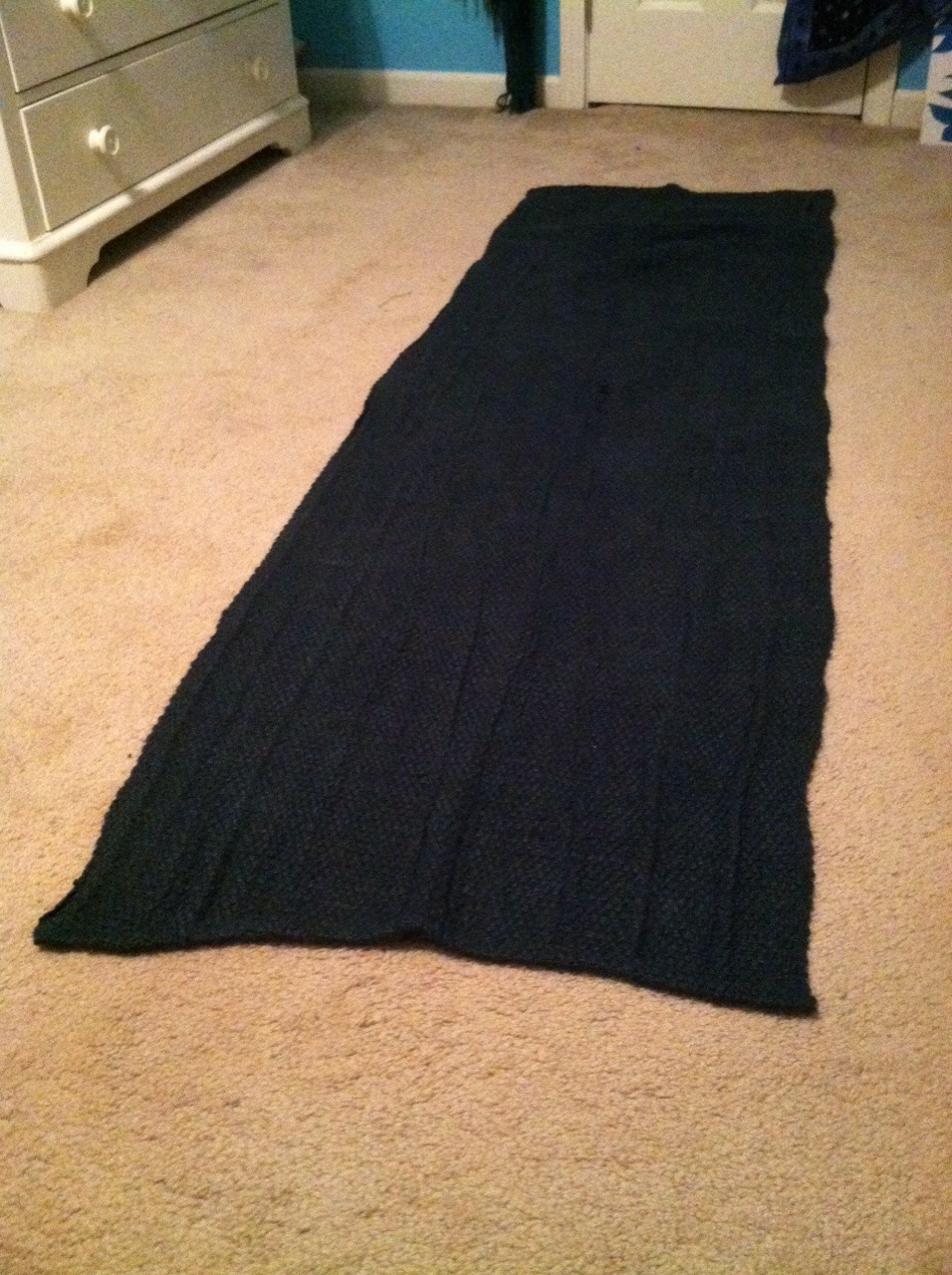 This beautiful handwoven hemp yoga mat arrived in the mail today. It looks black