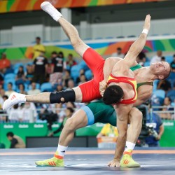 Wrestlingisbest:   Colombia’s Carlos Andres Munoz Jaramillo Takes To The Air Against