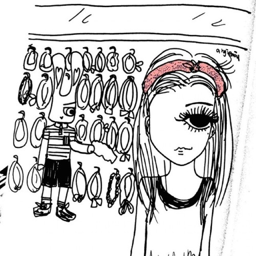 &ldquo; my dear!? why you put on underwear as hair accessories?&rdquo; Feeling suck…… #cartoon #draw