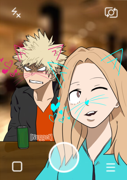 nuggetdeposho:  9.1 | first impressions / school swap / SnapChat memes  Here is my first contribution to #BakuCamieWeek! @bakucamieweek  I don’t really do many fanarts bc I’m still learning, but I wanted to participate.  Anyway, I hope you like it