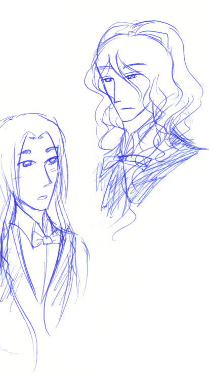 ichisideblog: Short haired elves in suits doodle Thingol, Finwë,Fingon and Maedhros
