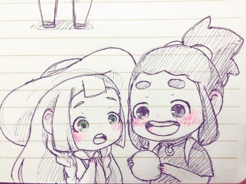kawaiimelodies:  my two precious cinnamon rolls  *and yes that is a random feet from another doodle