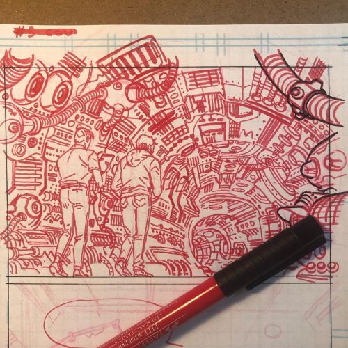 Working on a mysterious Wally Wood inspired page for an upcoming DEADLY CLASS. A new issue AND Vol. 