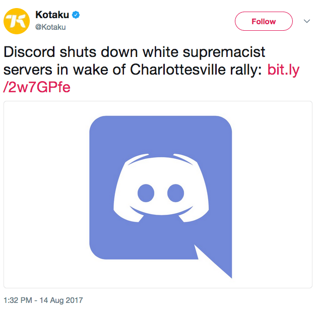 the-future-now:  Gaming chat service Discord shutters alt-right server in the wake