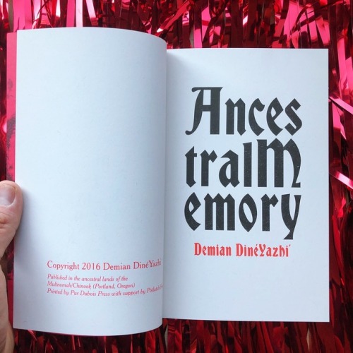 ANCESTRAL MEMORY is the poetry debut of transdisciplinary artist Demian DinéYazhi´. Dedicated to the