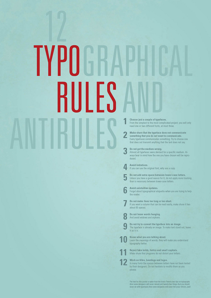 12 Typographical rules and antirules