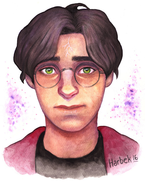 harbek:  I finally bought myself some proper watercolour paper, so here’s a smol Harry. Not su