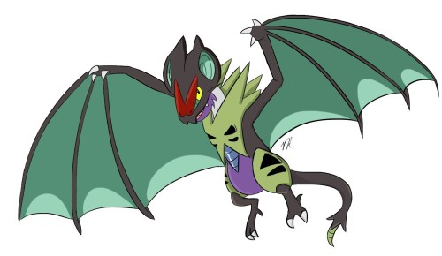 Noivern/Tyranitar FusionThis fusion was rather challenging because of noivern’s features and color s