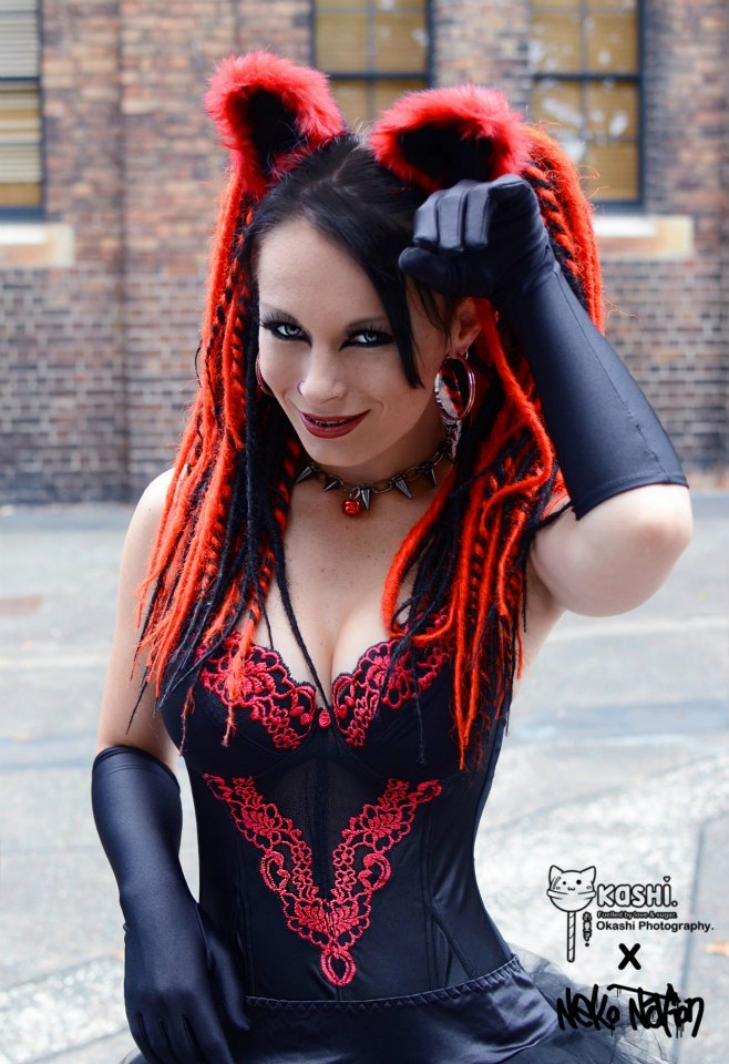 perisuicide:  Three of my favourite kitties, behind the scenes from the Catgirl Calendar