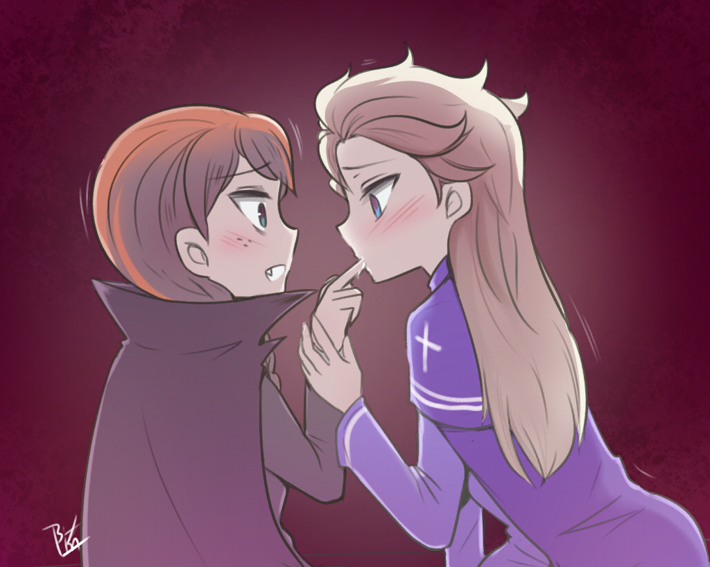 it’s from my friend’s elsanna  Vampire au 