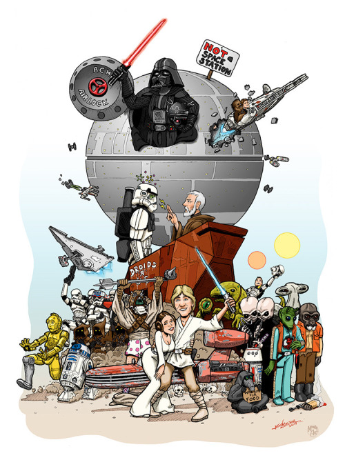 scottpatrick:  (via Star Wars Spoof Poster / The Manly Art Shop) 