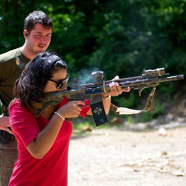fortac:  @cortezvd slaying some targets while @range_ninja coaches her. Solid shooting.