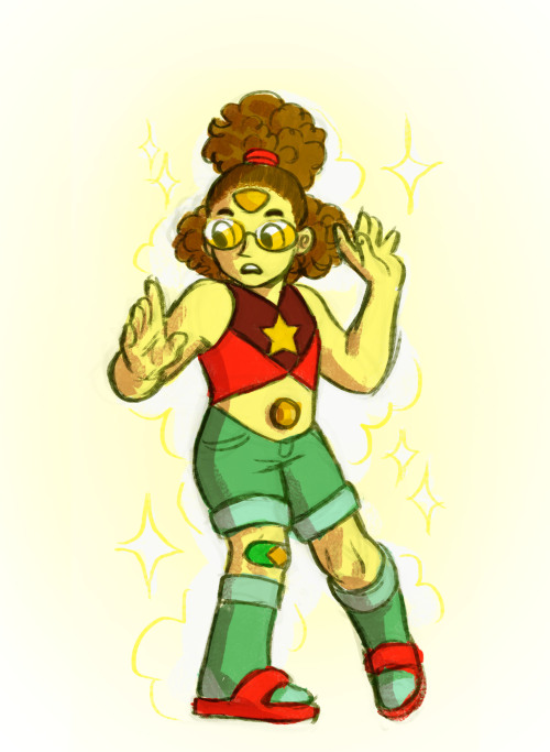 mazarinedrake:fernacular:Heliodor!!!!!!I dunno I designed a fusion of Steven and Peridot I guess?The