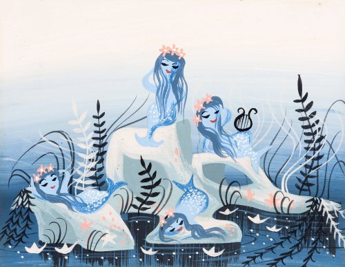 Mermaid Lagoon - Peter Panconcept Art By Mary Blair (c.1951)