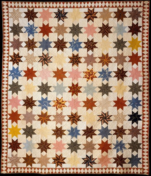 met-american-decor:Star of Lemoyne Quilt by Rebecca Davis, American Decorative ArtsGift of Mrs. Andr