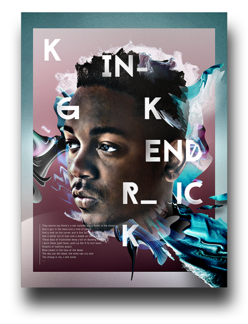 designrevolution:  Kendrick Lamar, Frank Ocean & Travi$ Scott are three artists Leroy considers to be Already Legendary. This is a personal portrait project honouring three legends in the making.Leroy van Drie known in the digital world as LeRoi3; is