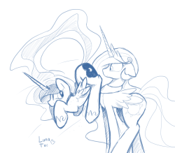 lunatac:  Looks like luna heard the butt-related nickname she’s been given  that plot~ &lt; |D&rsquo;&ldquo;&rdquo;&ldquo;