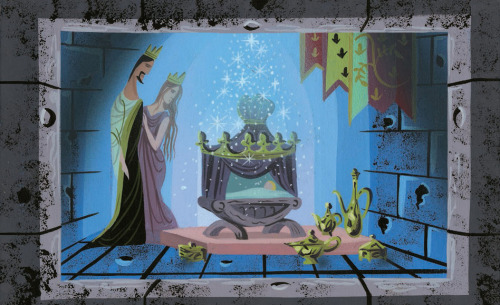 More concept art by Eyvind Earle for the Sleeping Beauty Castle Walk Through. Also included is the g
