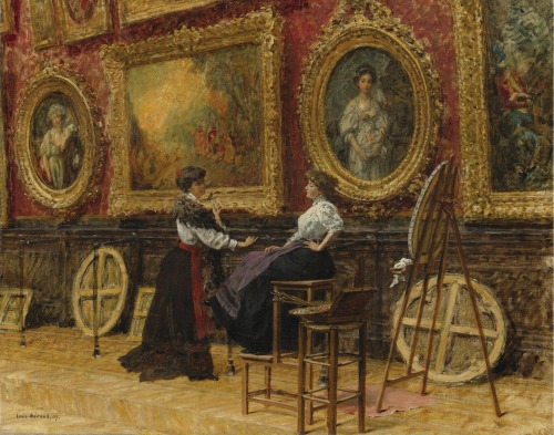 Les copistes au Louvre (1909). Louis Béroud (French, 1852-1930). Oil on canvas.The pictu