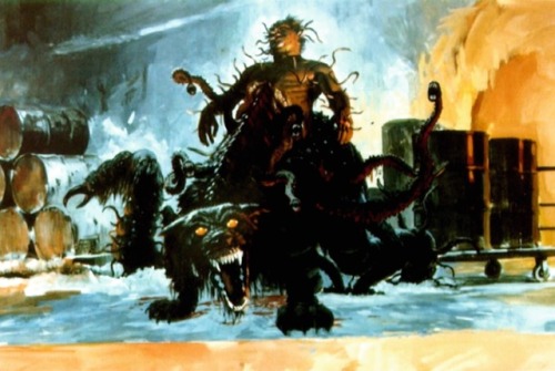 Concept art for the “Blair-Thing” from the 1982 movie, The Thing.