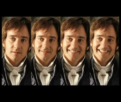 Fitzwilliam Darcy smiling. Pride and Prejudice