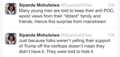 yayfeminism:Siyanda Mohutsiwa on the rise of the alt-right.