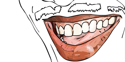 endnegativity:  Frank Ocean piece update two. Meant to post this earlier but redid it.  200 colors in mouth alone.  Gonna finish it all tomorrow. 