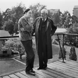 davidhudson:  Victor Sjöström, September 20, 1879 – January 3, 1960.With Ingmar Bergman in 1957.