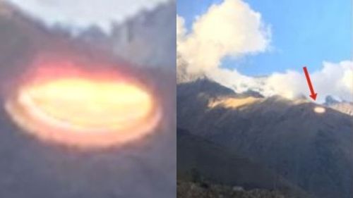 blogparanormalexpresso2stuff:Ufosightingshotspot Glowing Disk over Peruvian Andes near Machu Picchu 