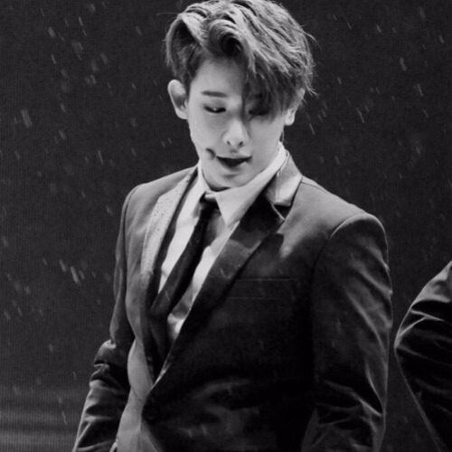 Black And White Missing Wonho Moodboard.