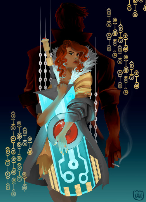 dumbplingchan: We all become one Transistor fan art. Took almost 13 hours. 