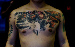 tattootemple:  Make Love Not War - artwork and tattoo by Wang - www.tattootemple.hk