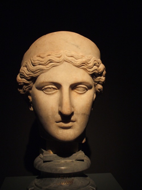 Bust of Hera.  Roman-era copy after a Greek original of ca. 420 BCE.  Now in the Museo Arqueológico 