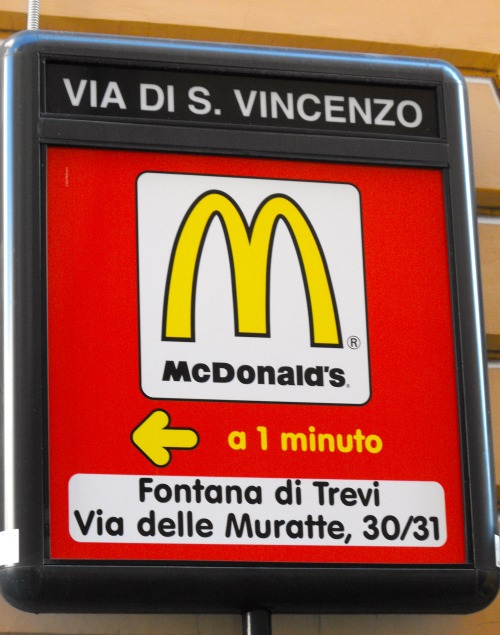 McDonalds, Roma, 2009.In Italy a country with some of the world&rsquo;s best food? Travesty!