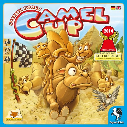 2014 Spies des Jahres board game award nominees: Camel Up - players bet on which camel will win a ra