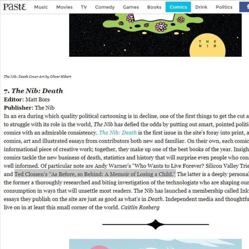 Huh, Missed This One: Https://www.pastemagazine.com/articles/2018/12/the-25-best-comic-books-of-2018.html