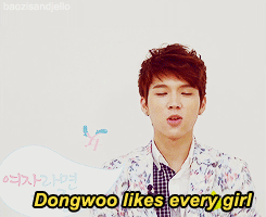 wooncake:  Dongwoo’s ideal type of girl. 