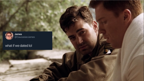 david-sharkthot-webster: Band of Brothers as Caucasian James Tweets x Part 1 click for better qualit