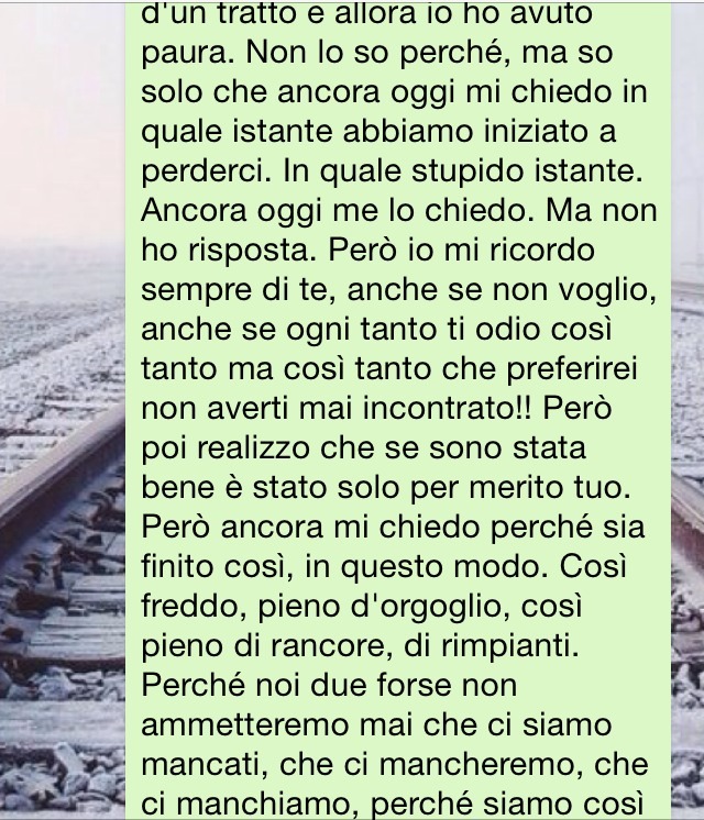 promettimiditornare:  “So soltanto che a volte i ricordi fanno mancar l’aria”
