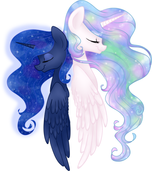 that-luna-blog:  Celestia and Luna by frostykat13  <3