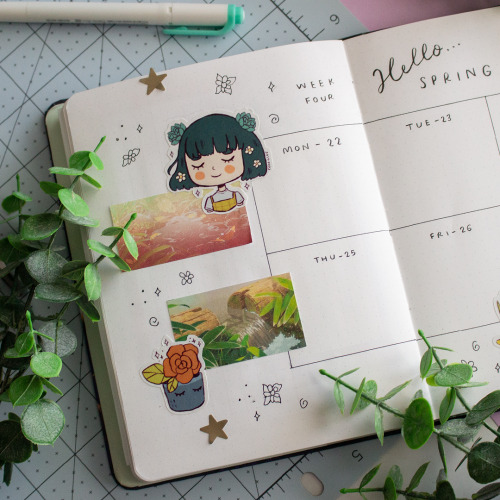 Spring is here! This week&rsquo;s bujo spread is lookin very FRESHHH. I&rsquo;ve been wanting to go