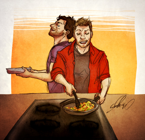 vieroksuja: A domestic destiel sketch series commissioned by museaway