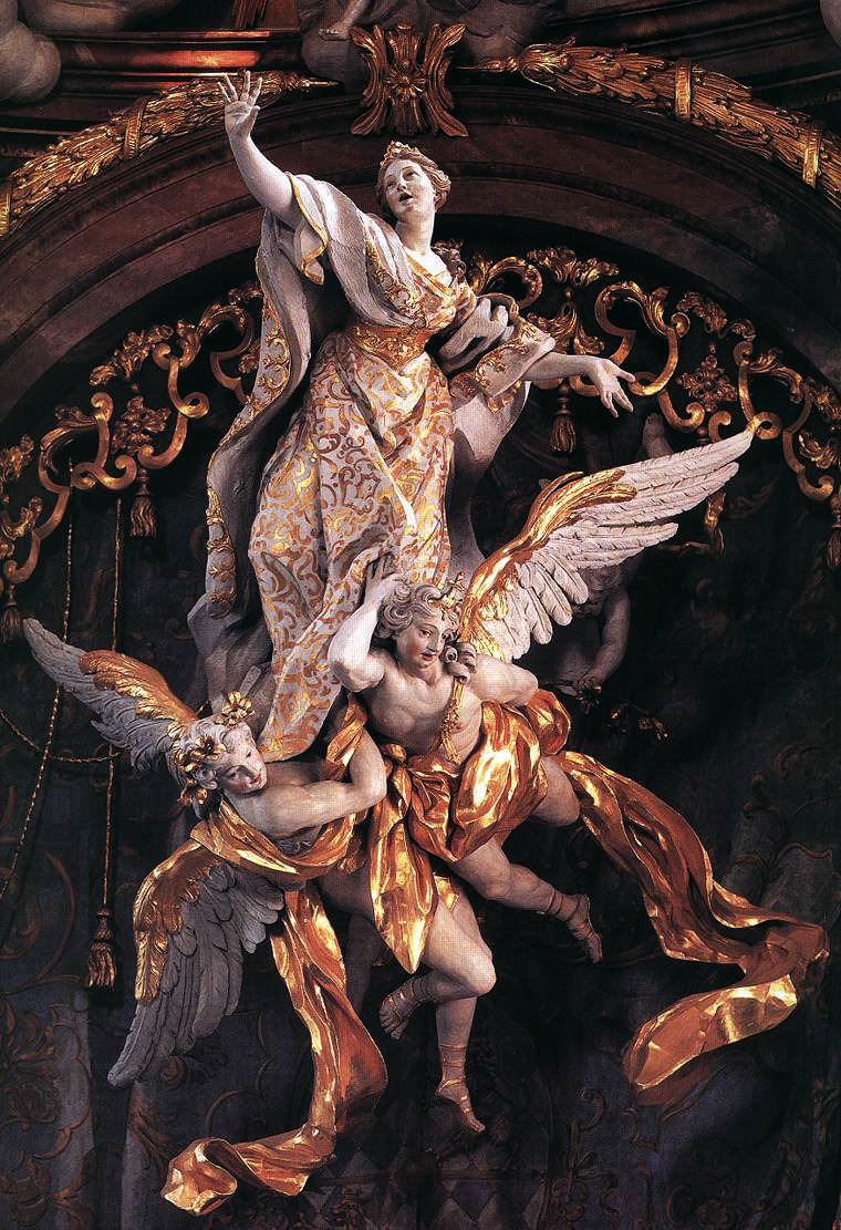 kaiserlouis-philipv:   Assumption of the Virgin by Egid Quirin Asam, ca. 1717. This