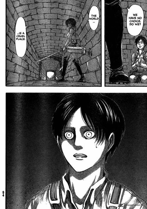 mpregicorn:  UGH ok so let me tell you guys why that snk filler was actually kind of shit  for all the people that read the manga remember how it really happened?  and then  this is how it really happened  eren actually gets some development and is