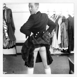 Flashing men in kilts