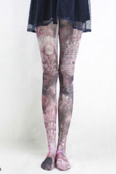 love-secretlydangerouscollection:High Waist Outer Space Astronauts Print Pantyhose