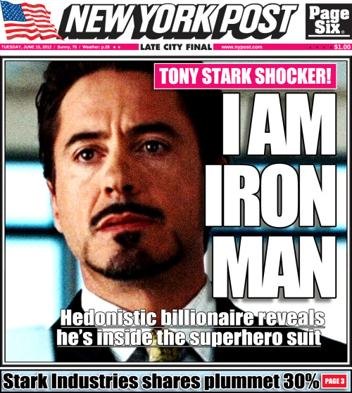 mediavengers:New York Post June 15, 2008 - I AM IRON MANFor a change, we’re going to go with some ex